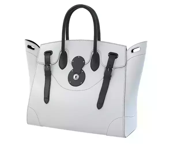 Ralph Lauren Ricky Bag White Leather Low-poly 3D model