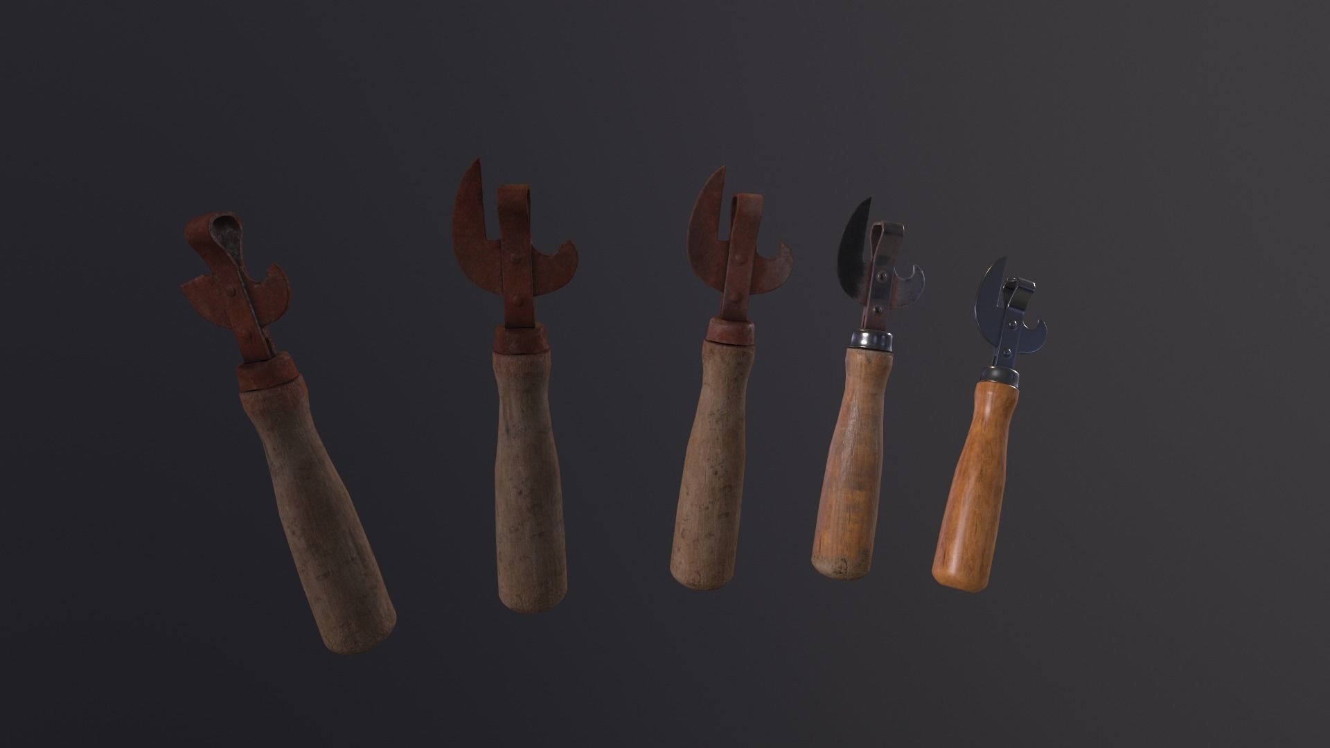 Pack can opener Low-poly 3D model_13