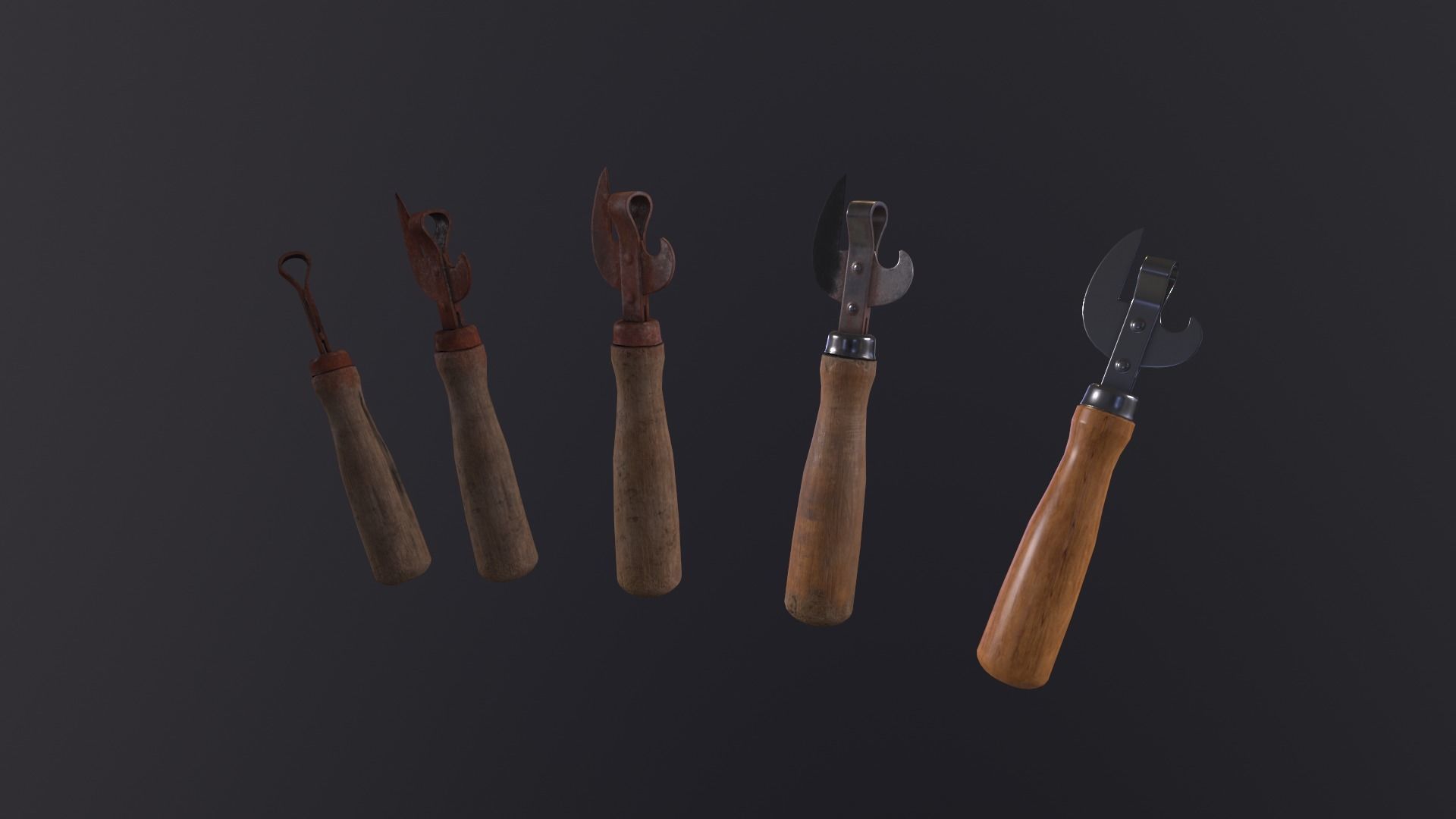 Pack can opener Low-poly 3D model_10