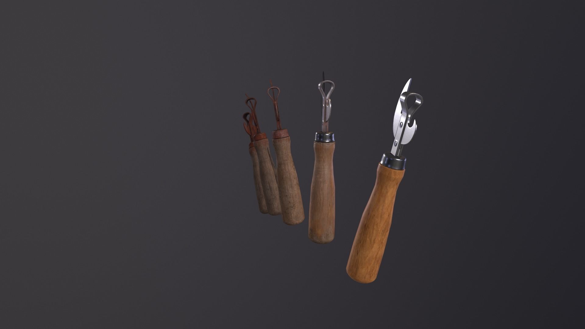 Pack can opener Low-poly 3D model_8