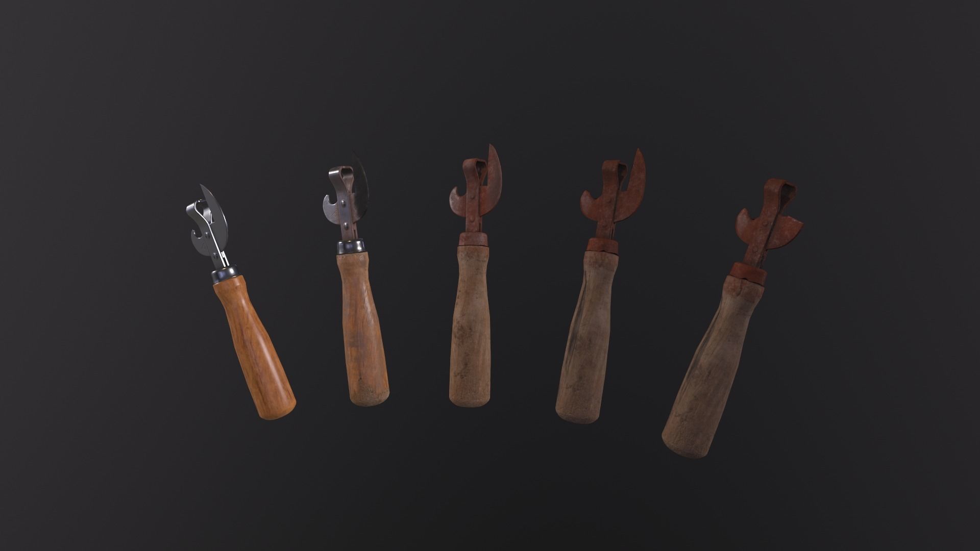 Pack can opener Low-poly 3D model_21