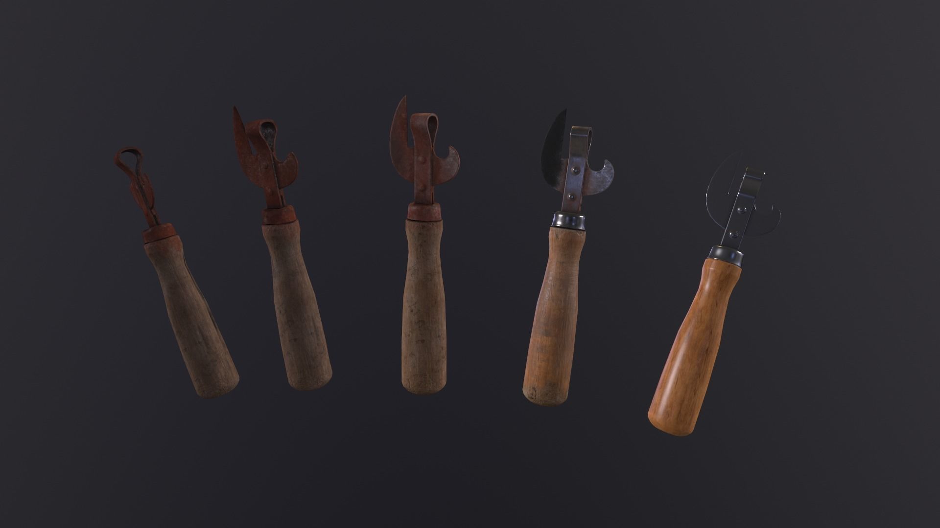 Pack can opener Low-poly 3D model_11