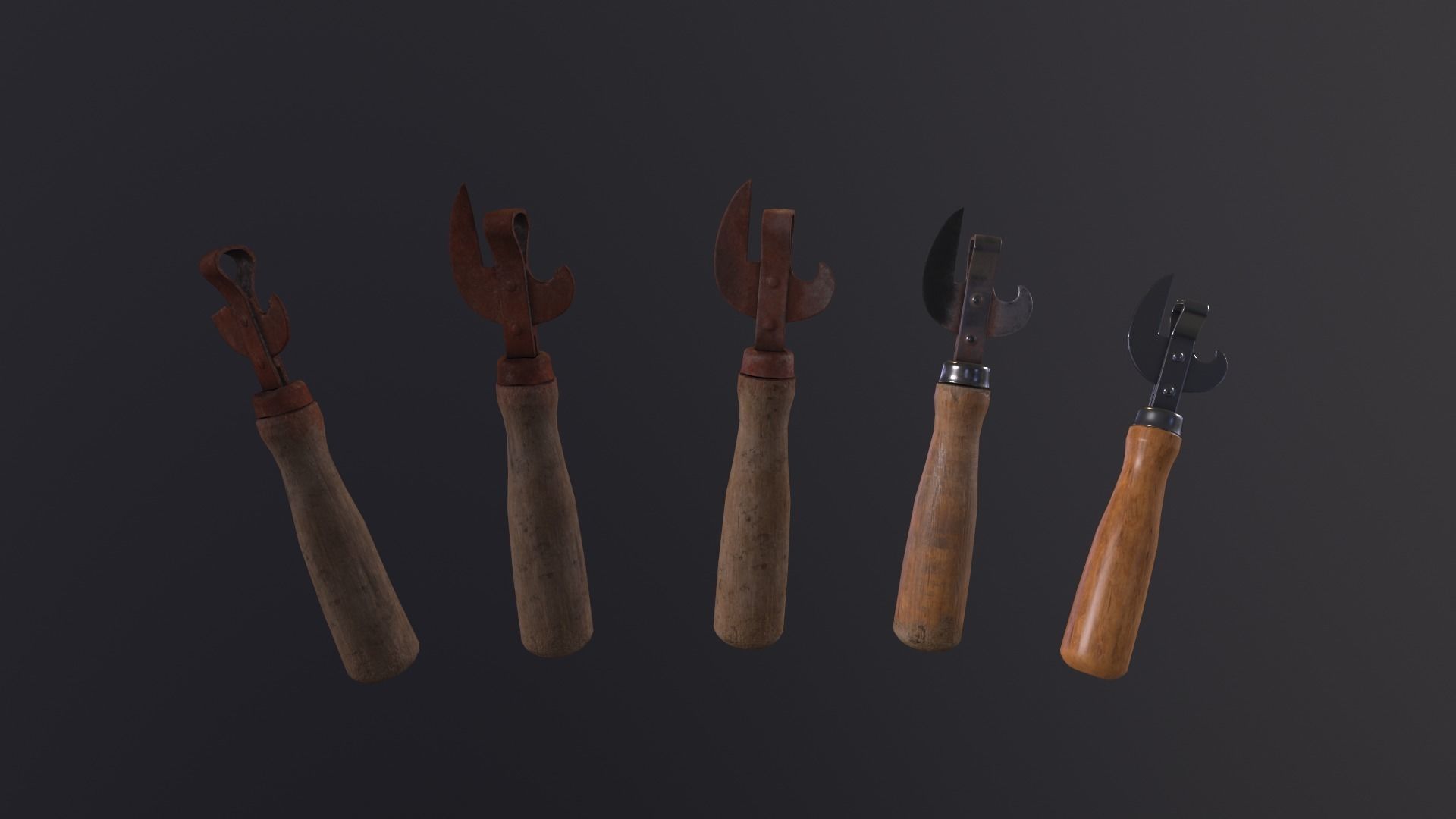 Pack can opener Low-poly 3D model_12