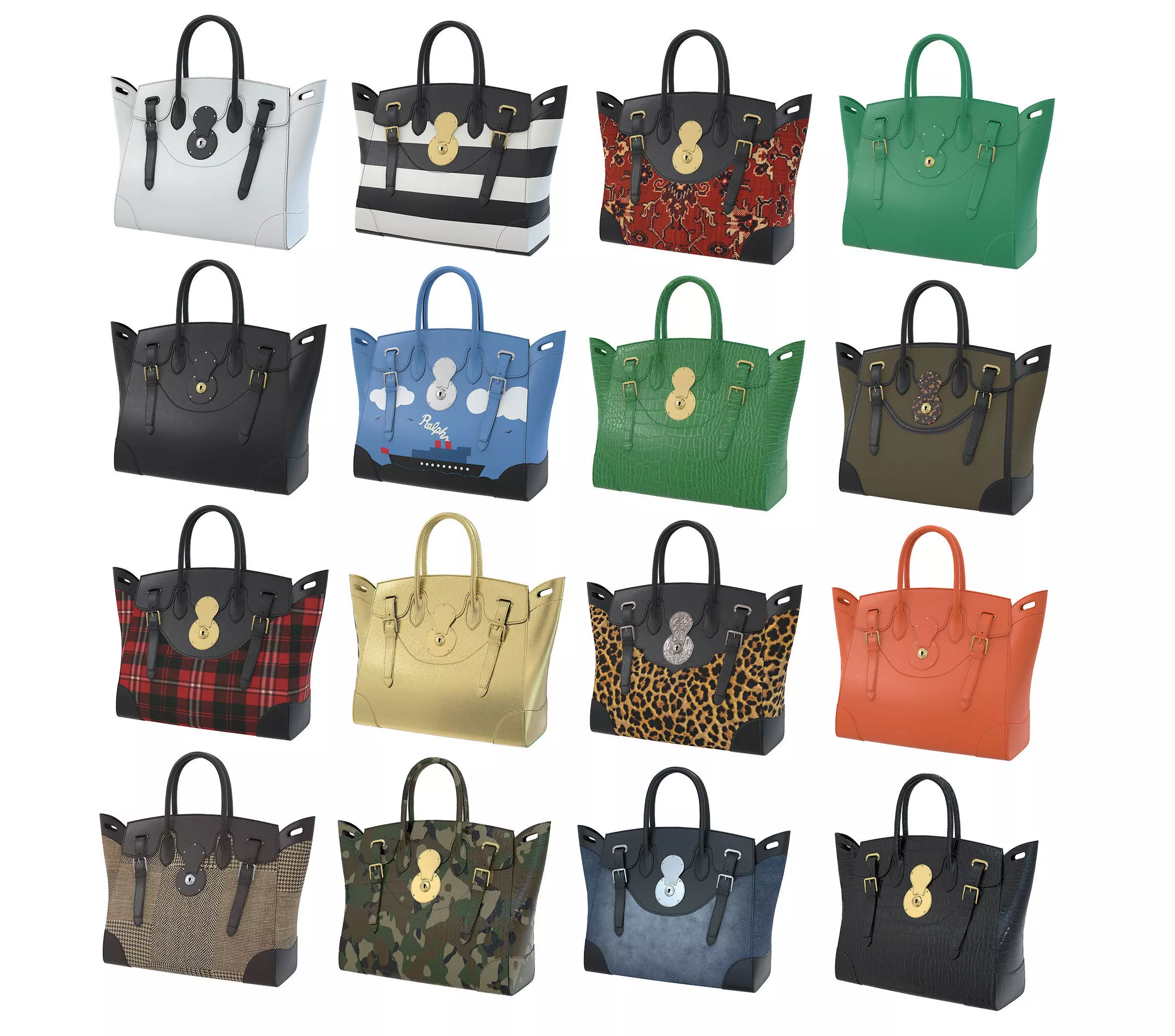 Ralph Lauren Ricky Bag 3D Model Collection_0