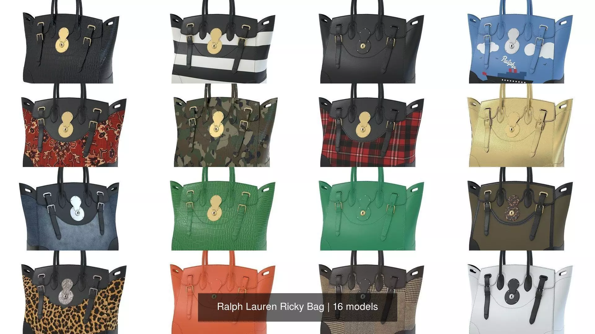 Ralph Lauren Ricky Bag 3D Model Collection_1