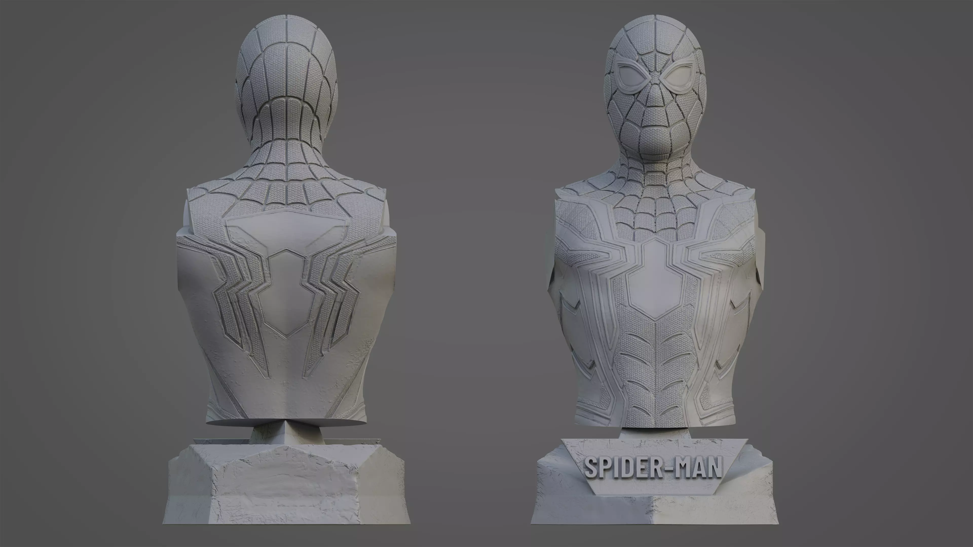 SPIDERMAN ULTRA-DETAILED SUPPORT-FREE BUST 3D MODEL Free 3D print model