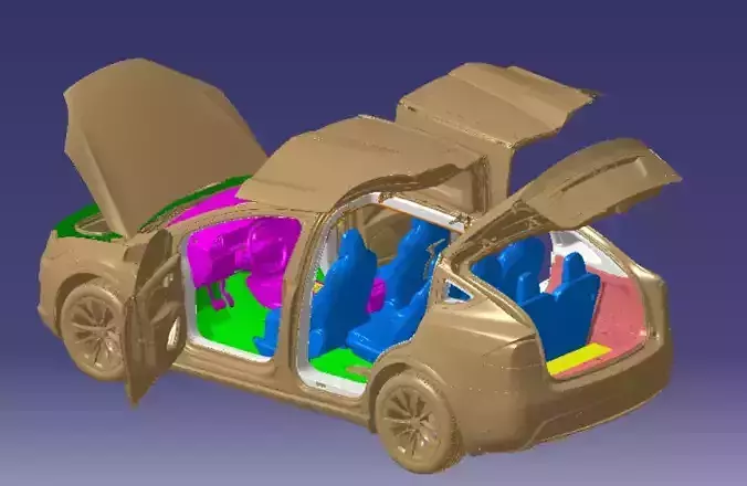 Tesla Model X P90D 2016 Vehicle 3d scan model