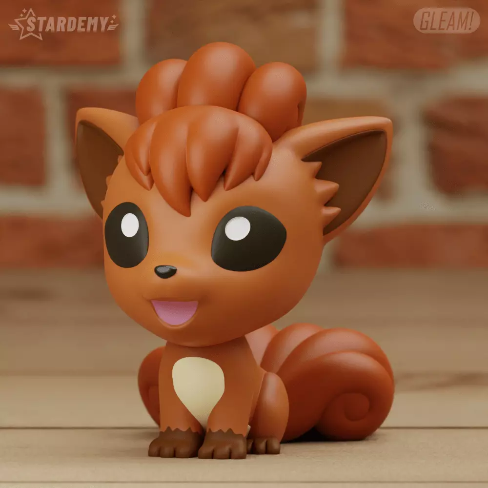 Vulpix Chibi 2 Models Easy to Print Pokemon 3D print model