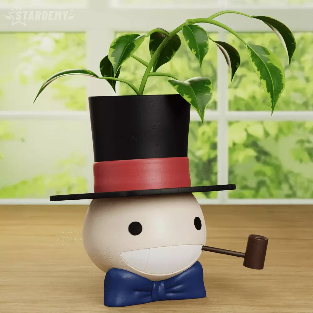 TURNIP HEAD PLANTER HOWLS MOVING CASTLE GHIBLI 3D print model_0