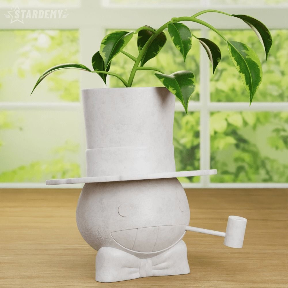 TURNIP HEAD PLANTER HOWLS MOVING CASTLE GHIBLI 3D print model_7