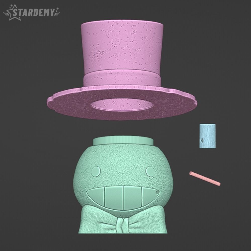 TURNIP HEAD PLANTER HOWLS MOVING CASTLE GHIBLI 3D print model_4