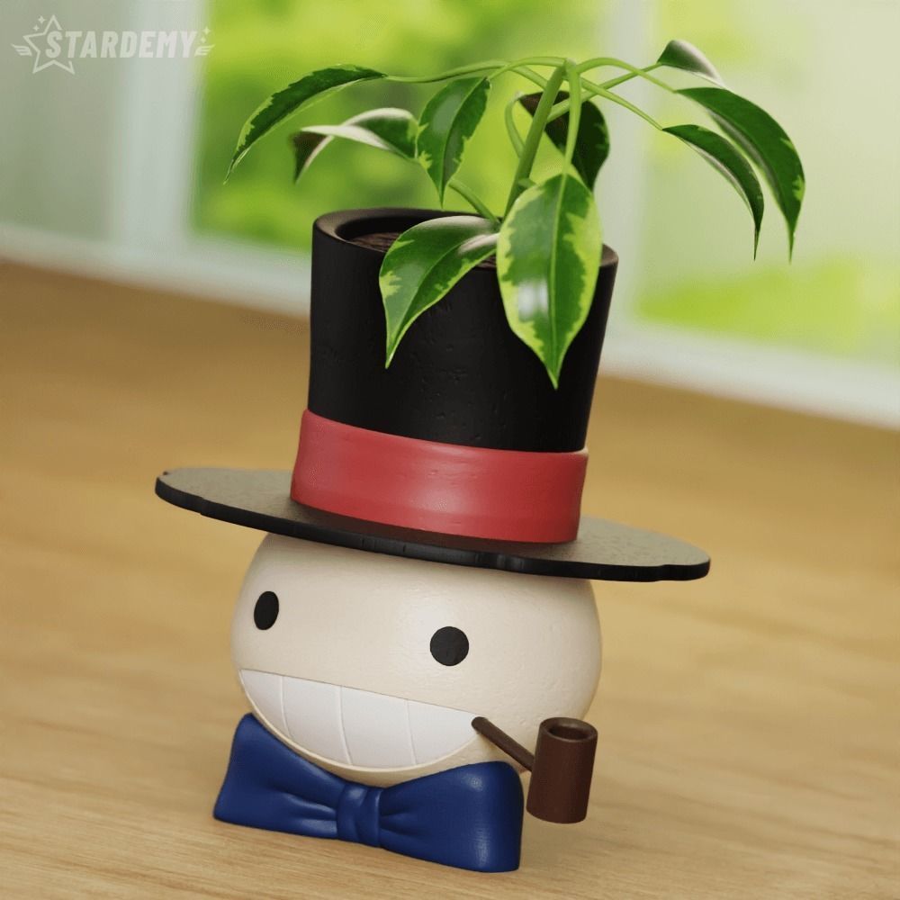 TURNIP HEAD PLANTER HOWLS MOVING CASTLE GHIBLI 3D print model_6