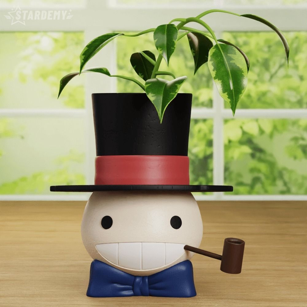 TURNIP HEAD PLANTER HOWLS MOVING CASTLE GHIBLI 3D print model_3