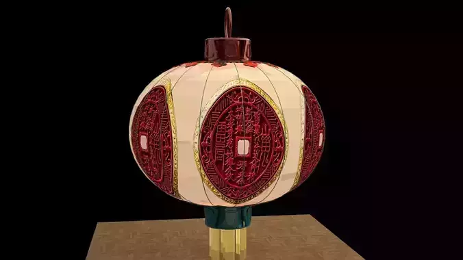 Chinese red lantern 3D model