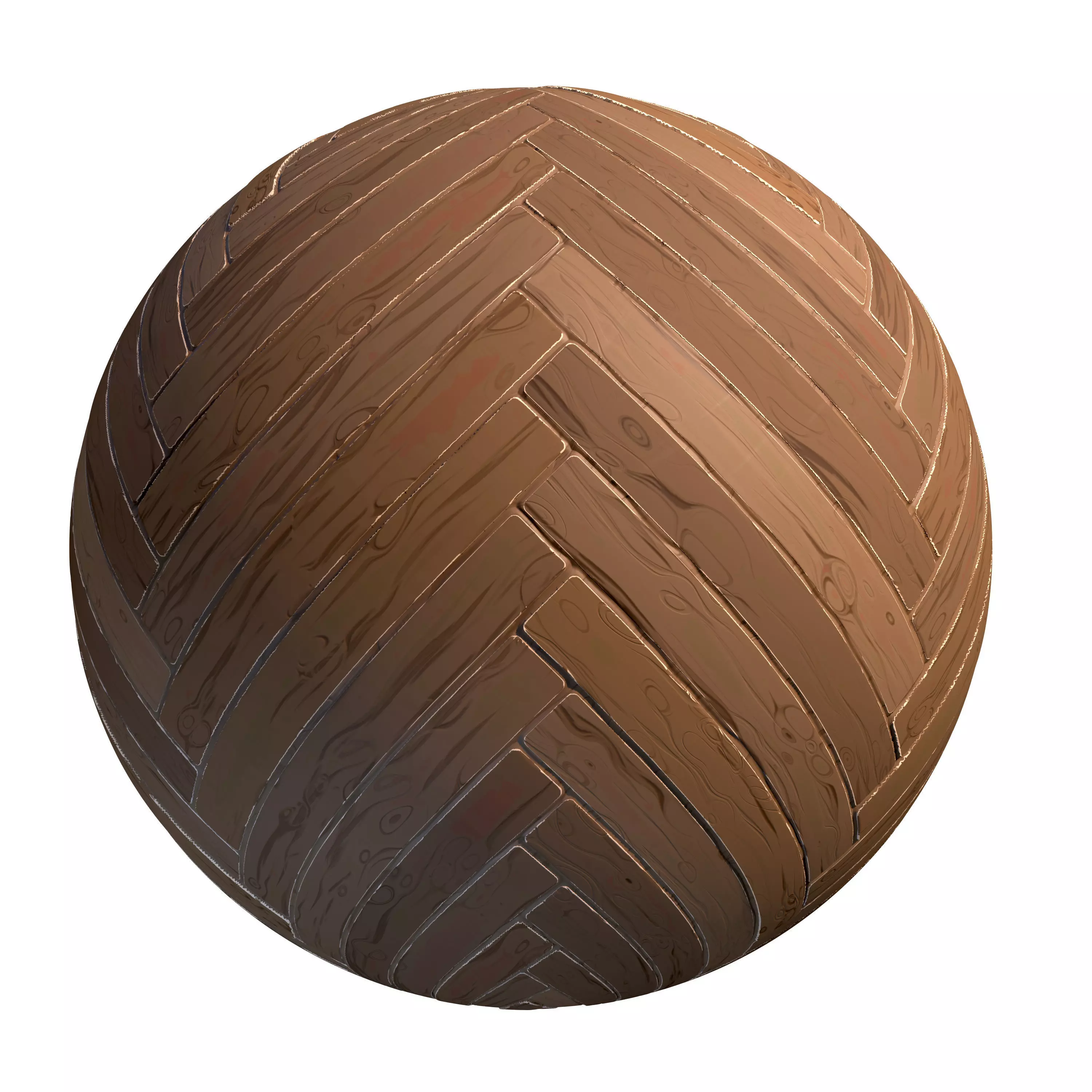 Stylized PBR Texture - Wood Floor Parquet Texture