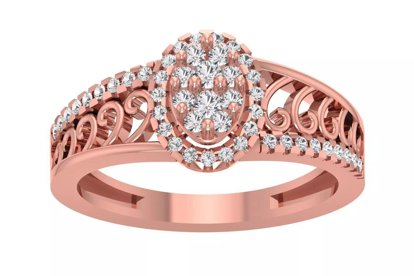Women Wedding Engagement Bridal Ring 3D print model