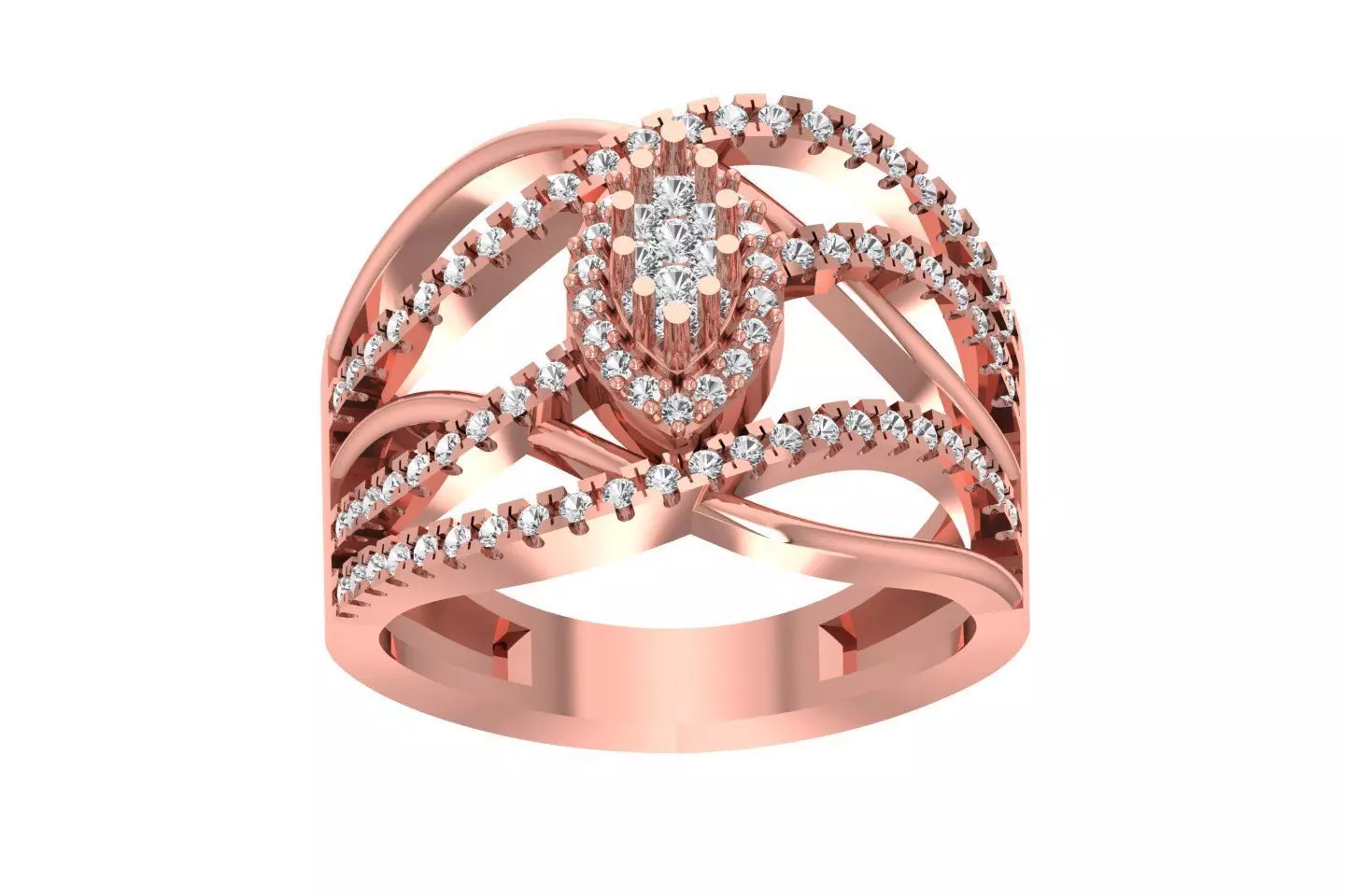 Women Wedding Engagement Bridal Ring 3D print model