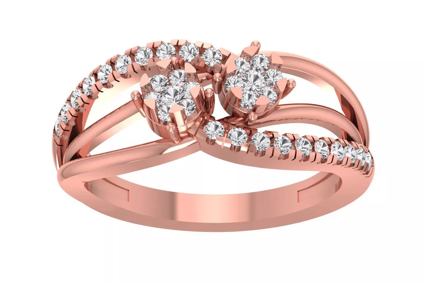 Women Wedding Engagement Bridal Ring 3D print model