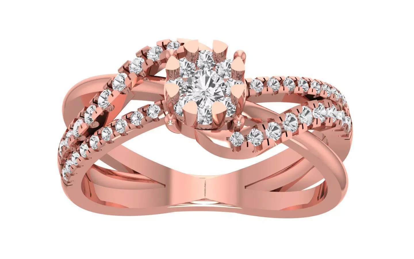 Women Wedding Engagement Bridal Ring 3D print model