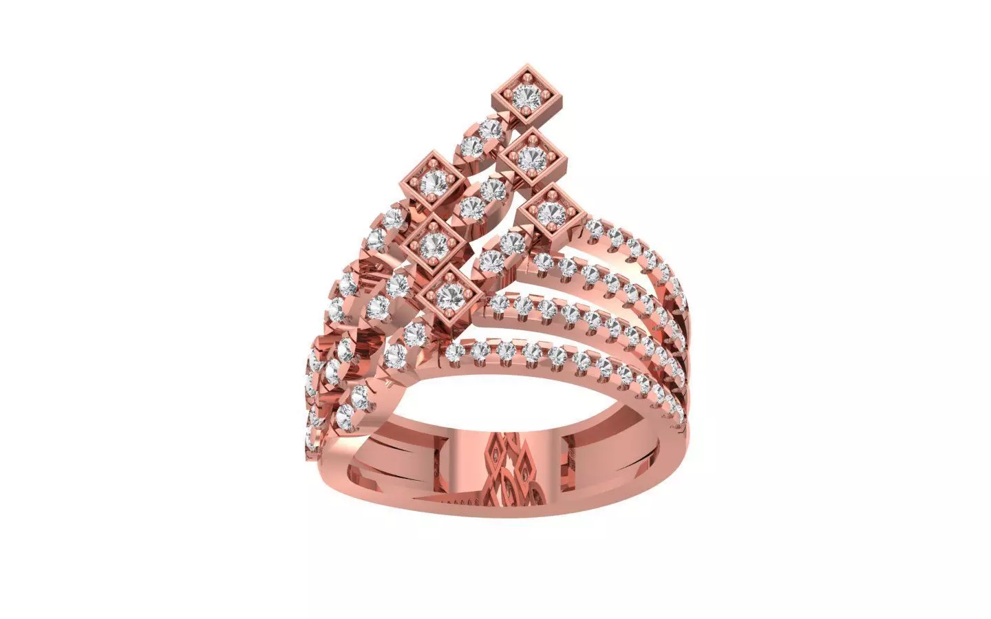 Women Wedding Engagement Bridal Ring 3D print model