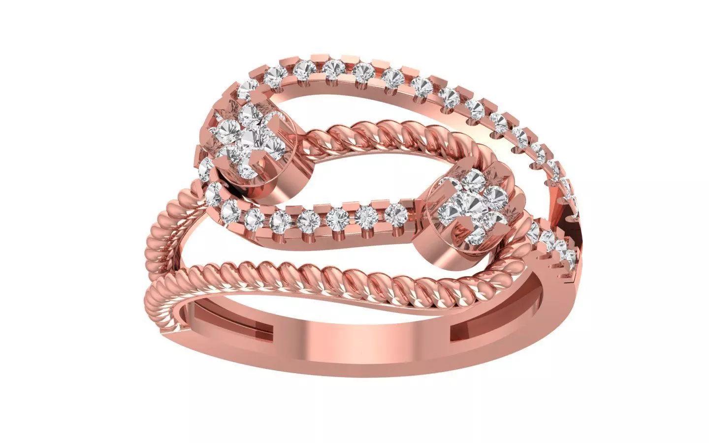 Women Wedding Engagement Bridal Ring 3D print model