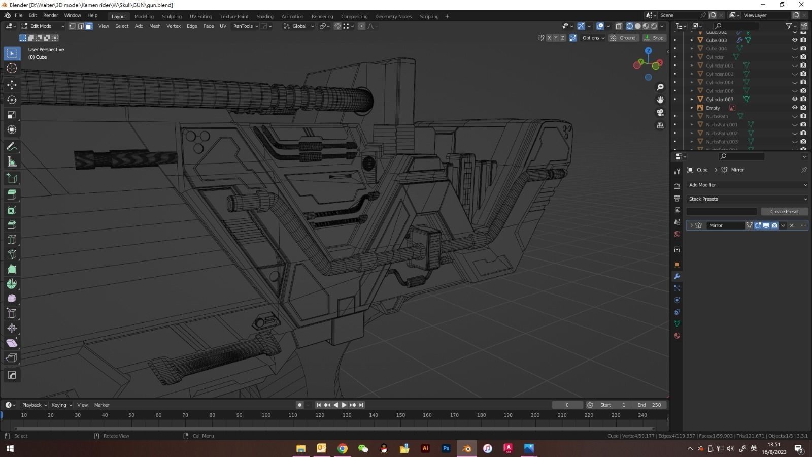 Kamen Rider Skull Magnum 3D print model_4