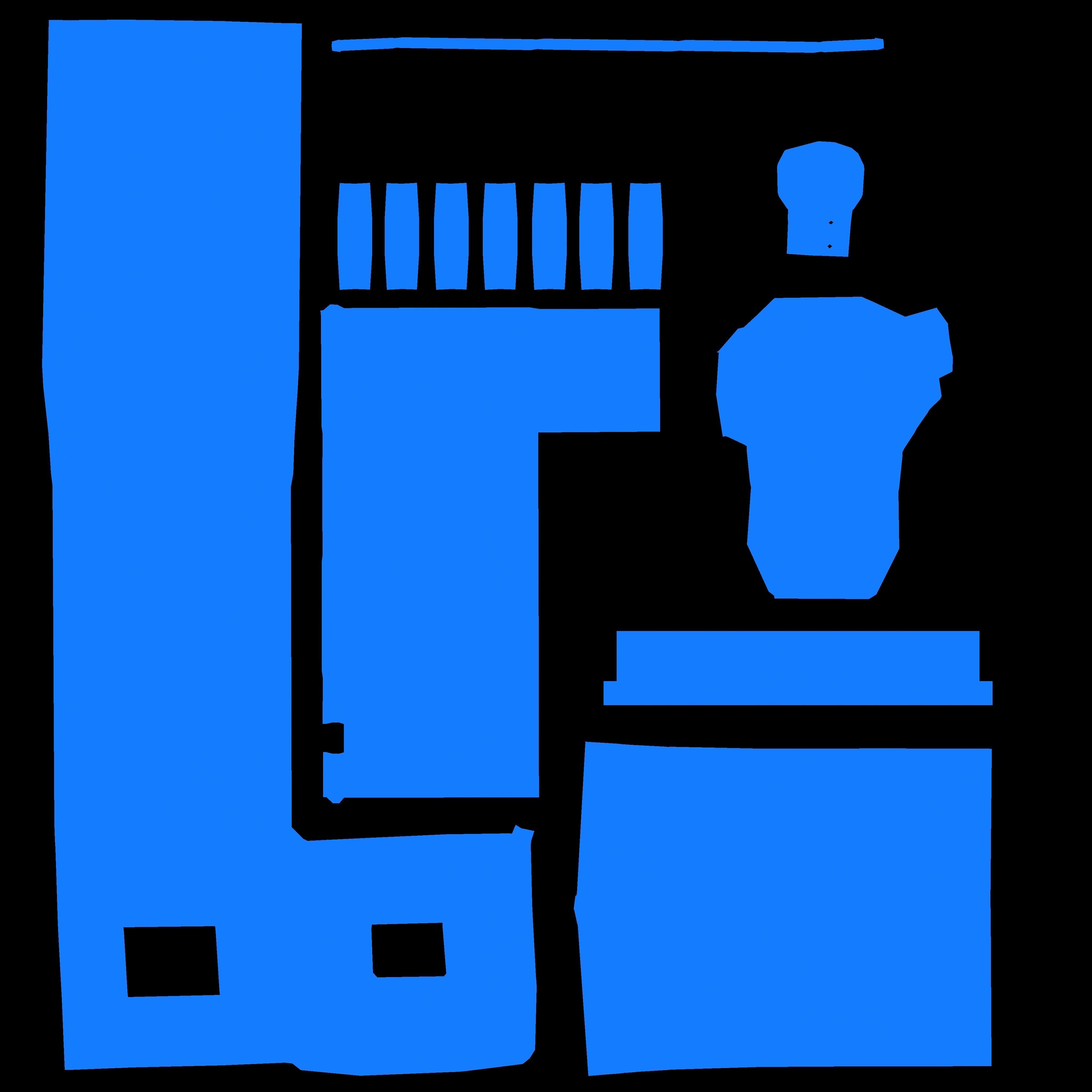 Aluminum height adjustable box type trash can Low-poly 3D model_6