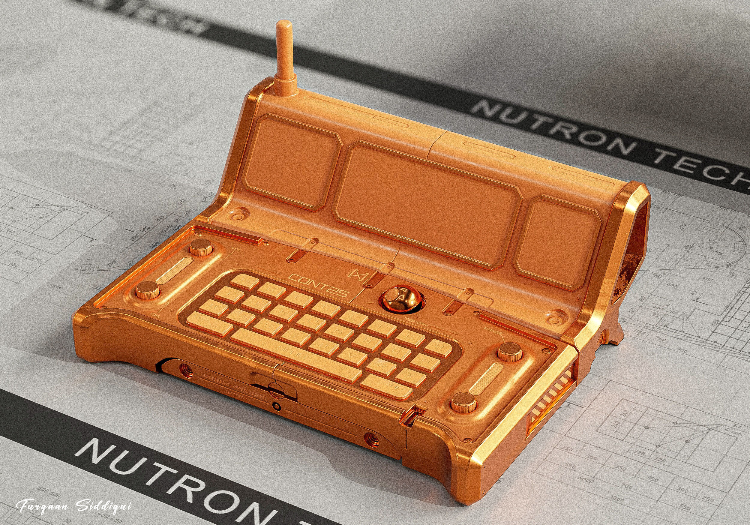 Sci-fi Controller PC V25 PBR Low-poly 3D model_13