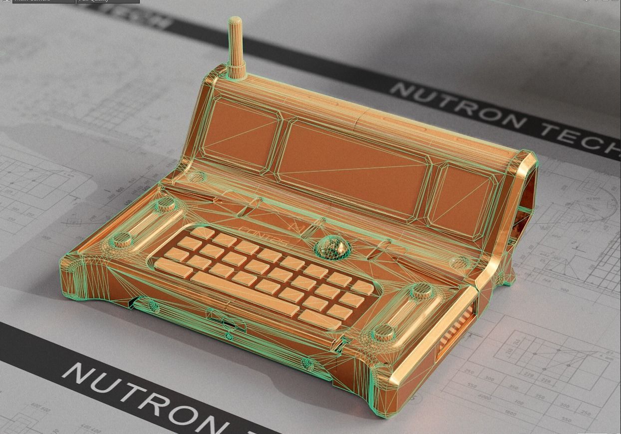 Sci-fi Controller PC V25 PBR Low-poly 3D model_15