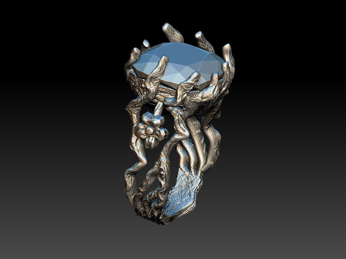 Branch ring 3D print model_5