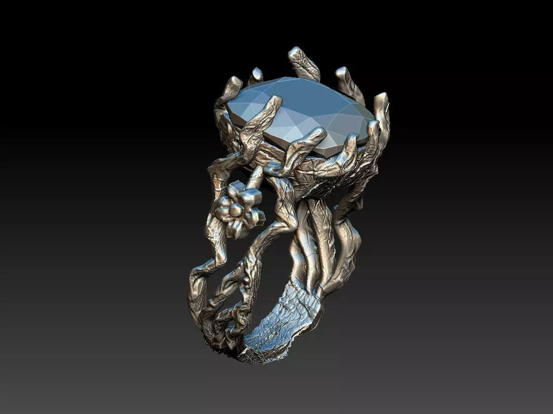 Branch ring 3D print model_0