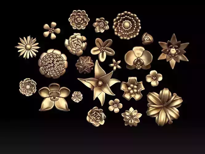 flowers 3D print model