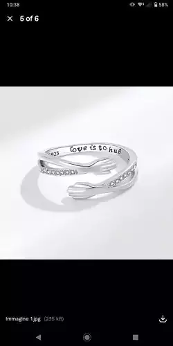 Hugging Hands Ring Hug Ring or Hands Ring 3D print model