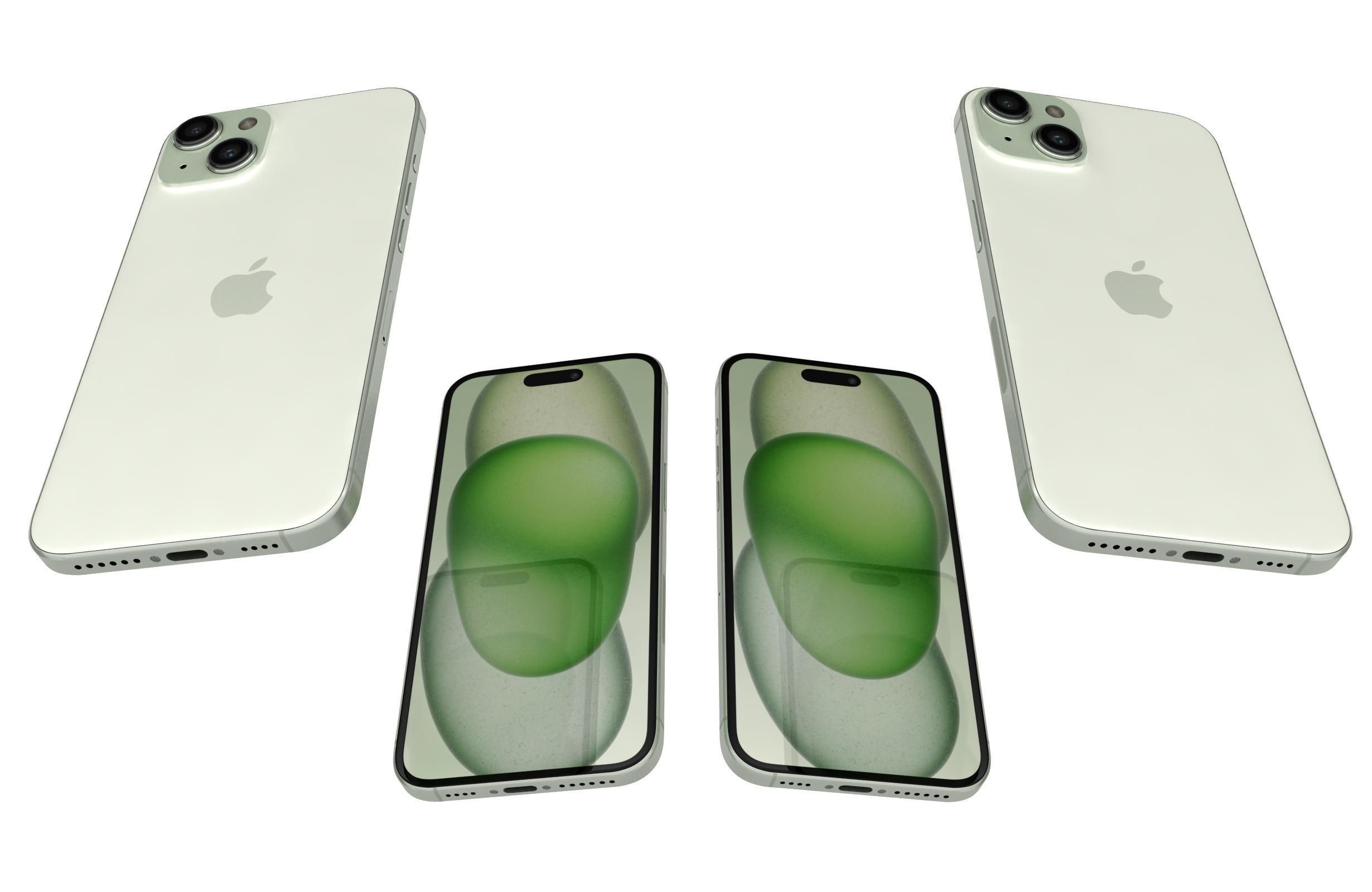 Apple iPhone 15 Plus Green 3D model_5