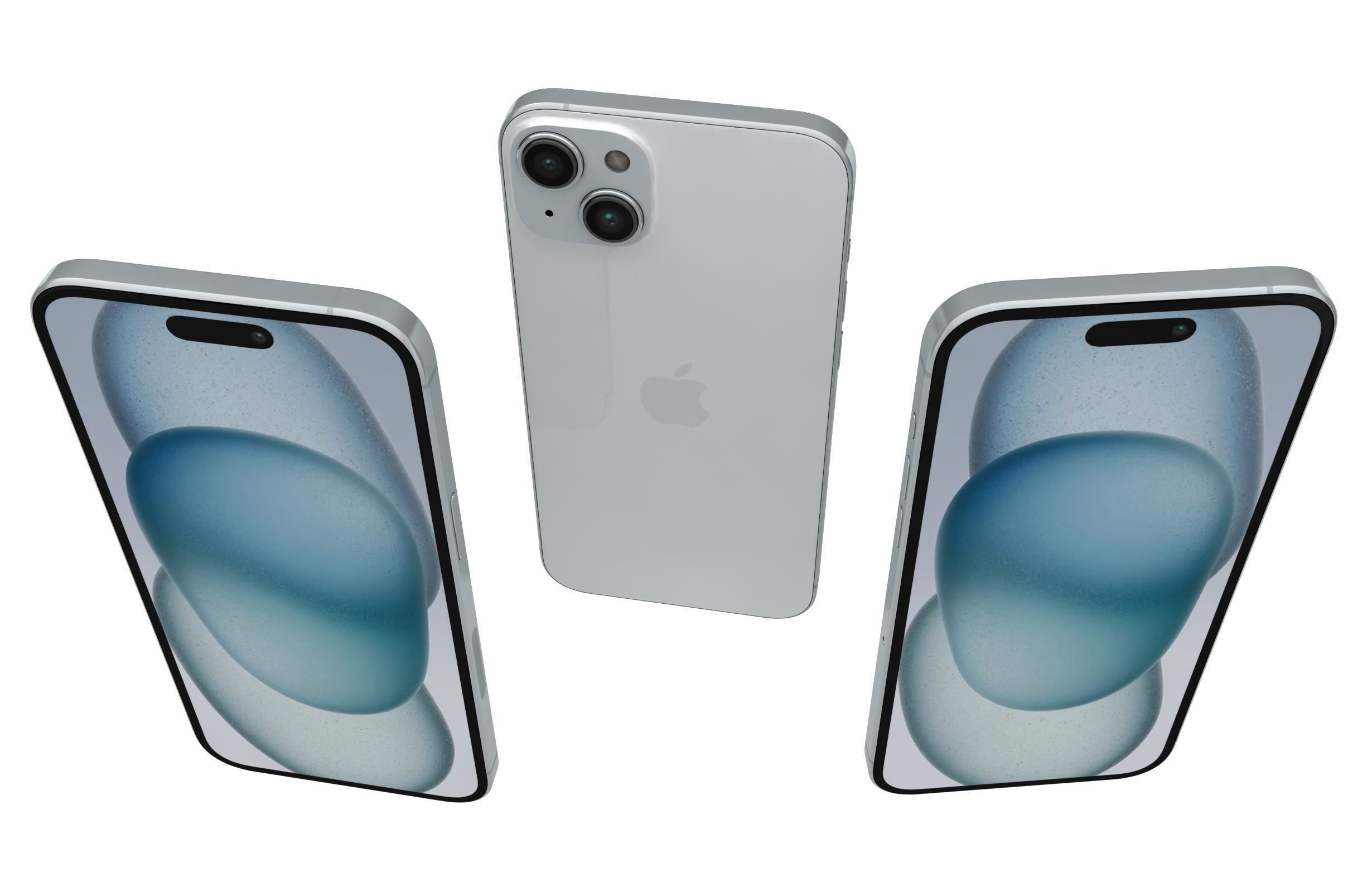 Apple iPhone 15 Plus White 3D model_1
