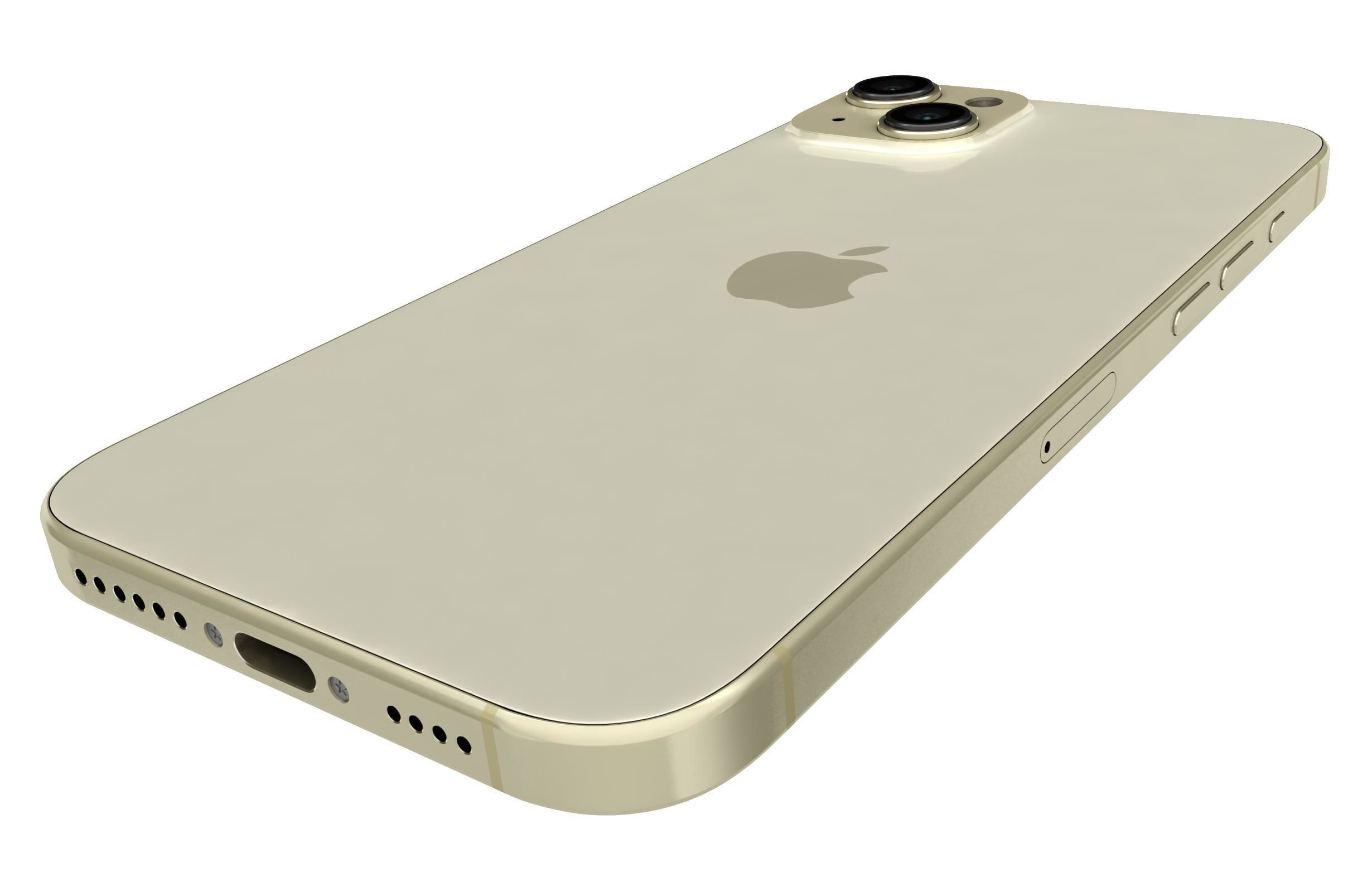 Apple iPhone 15 Plus Yellow 3D model_14