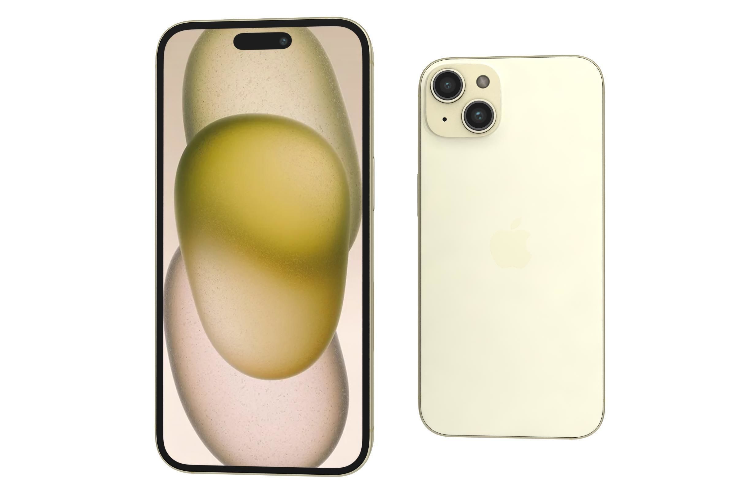 Apple iPhone 15 Plus Yellow 3D model_8