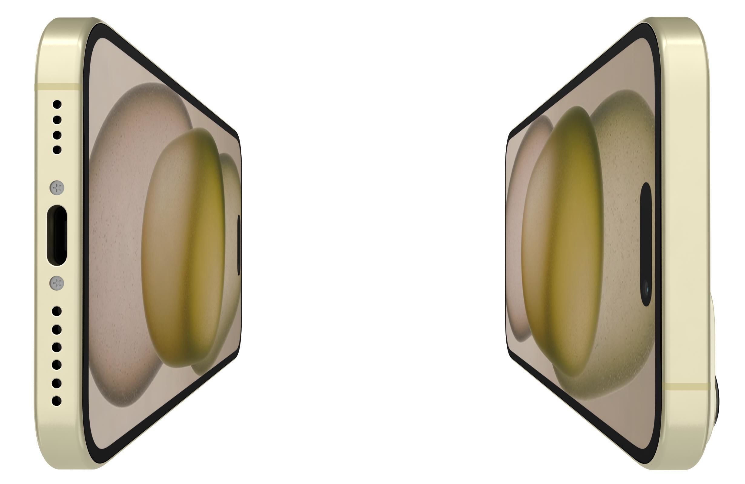 Apple iPhone 15 Plus Yellow 3D model_11