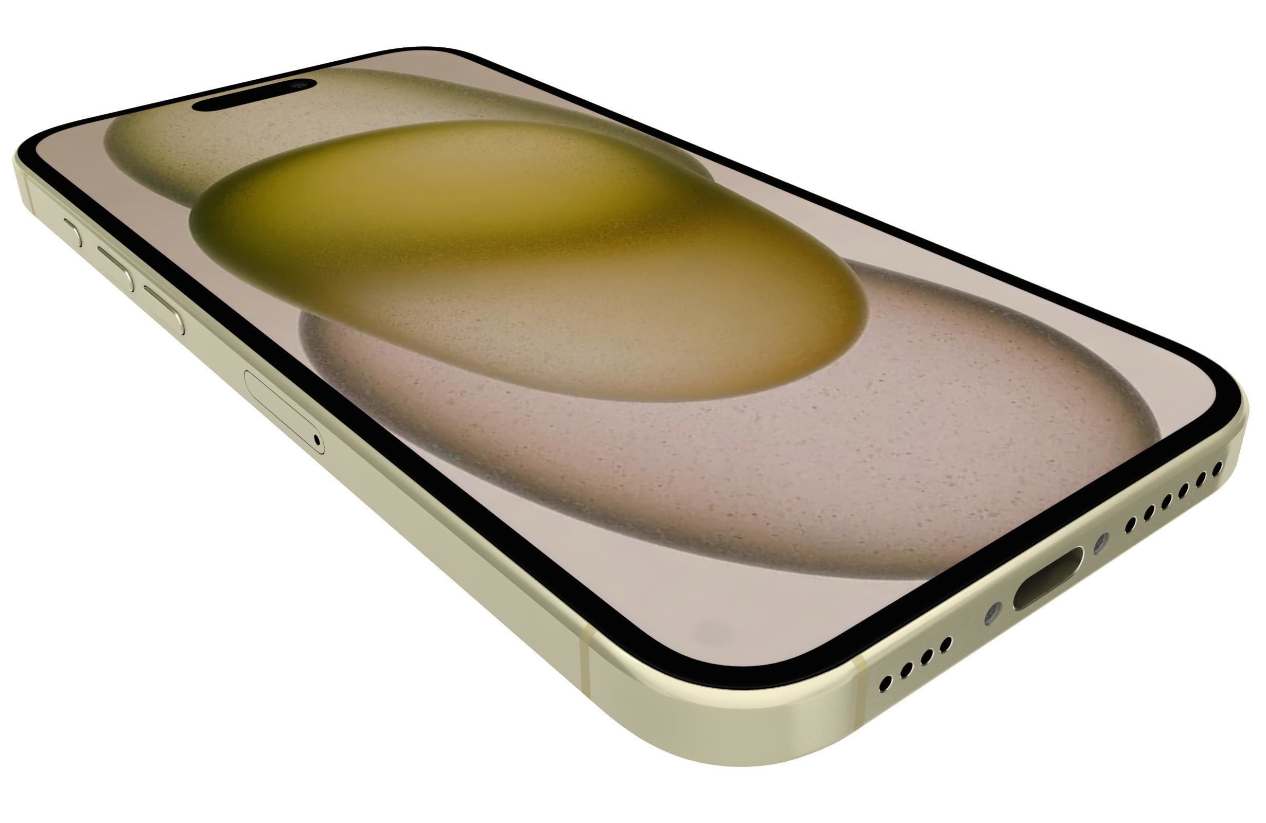 Apple iPhone 15 Plus Yellow 3D model_12
