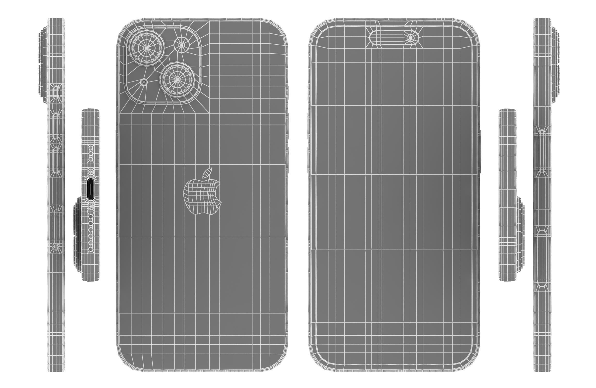 Apple iPhone 15 Plus Yellow 3D model_16