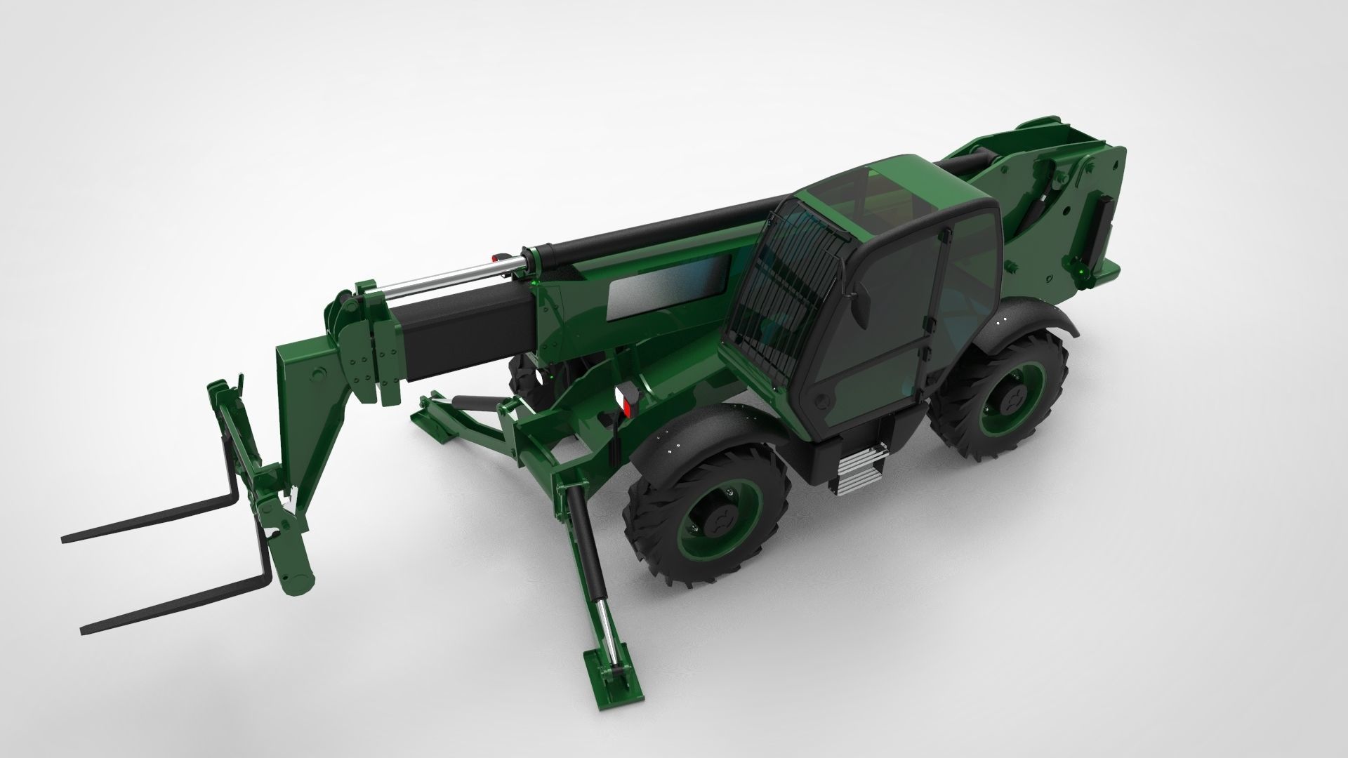 Telehandler forklift 3D model_1