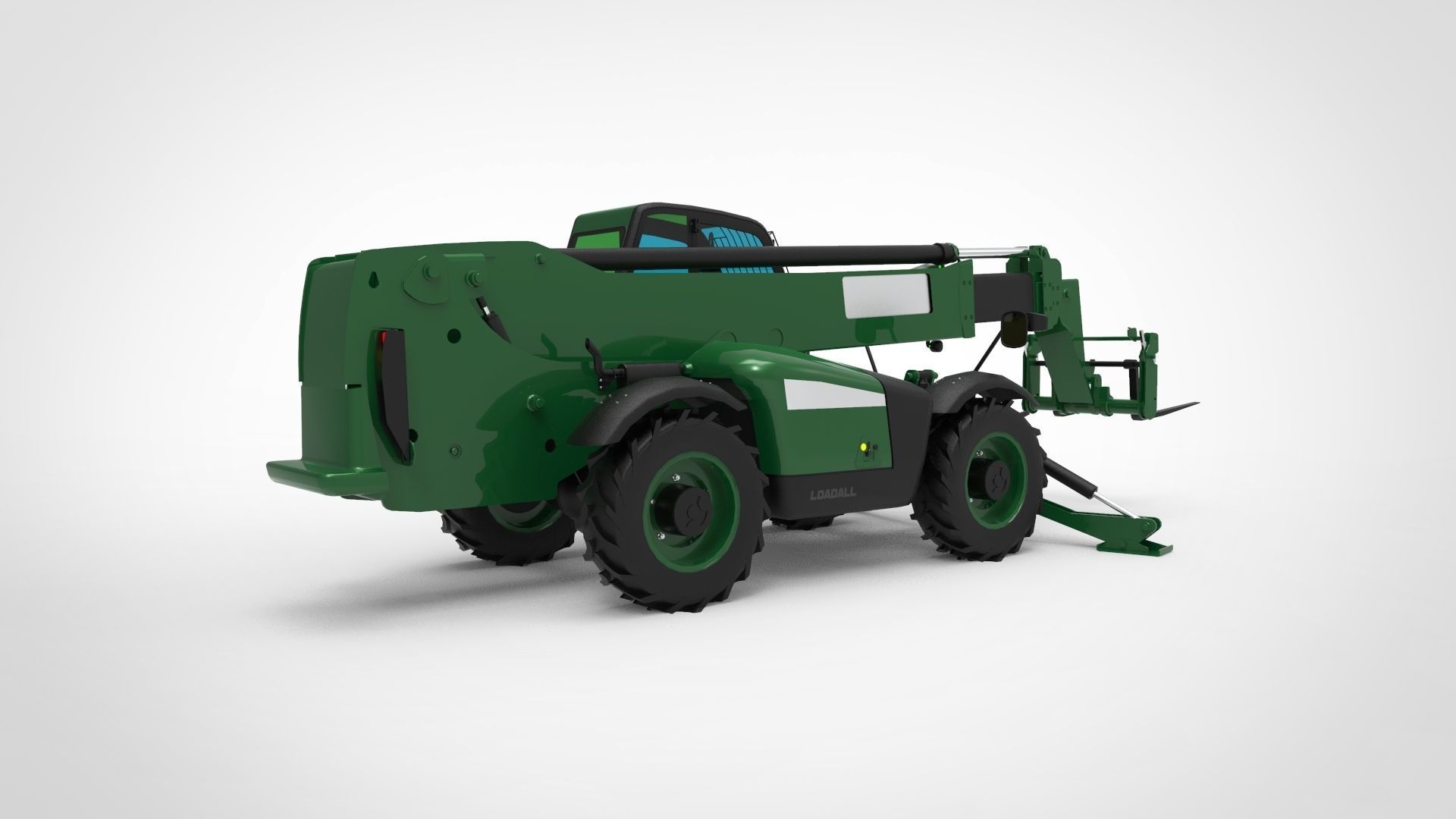Telehandler forklift 3D model_3