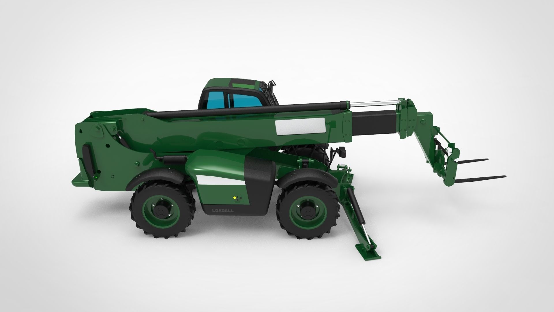 Telehandler forklift 3D model_2