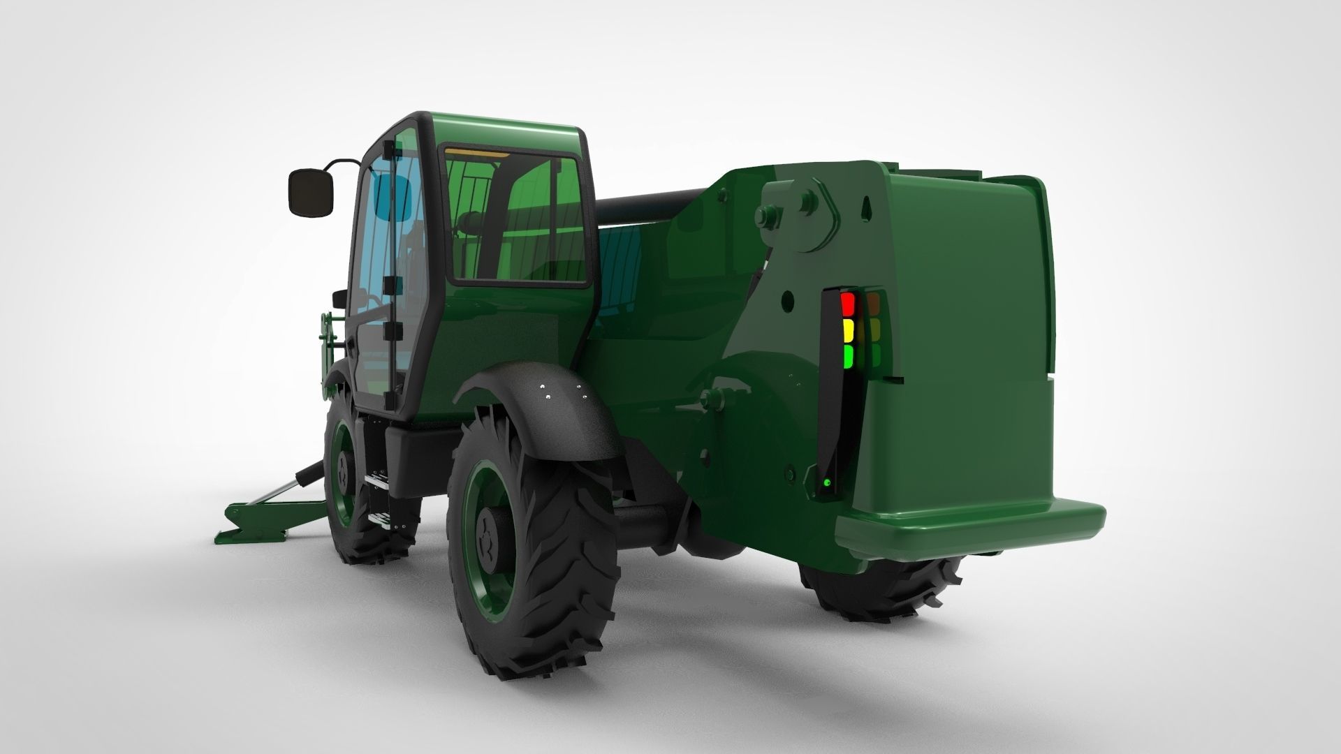 Telehandler forklift 3D model_4