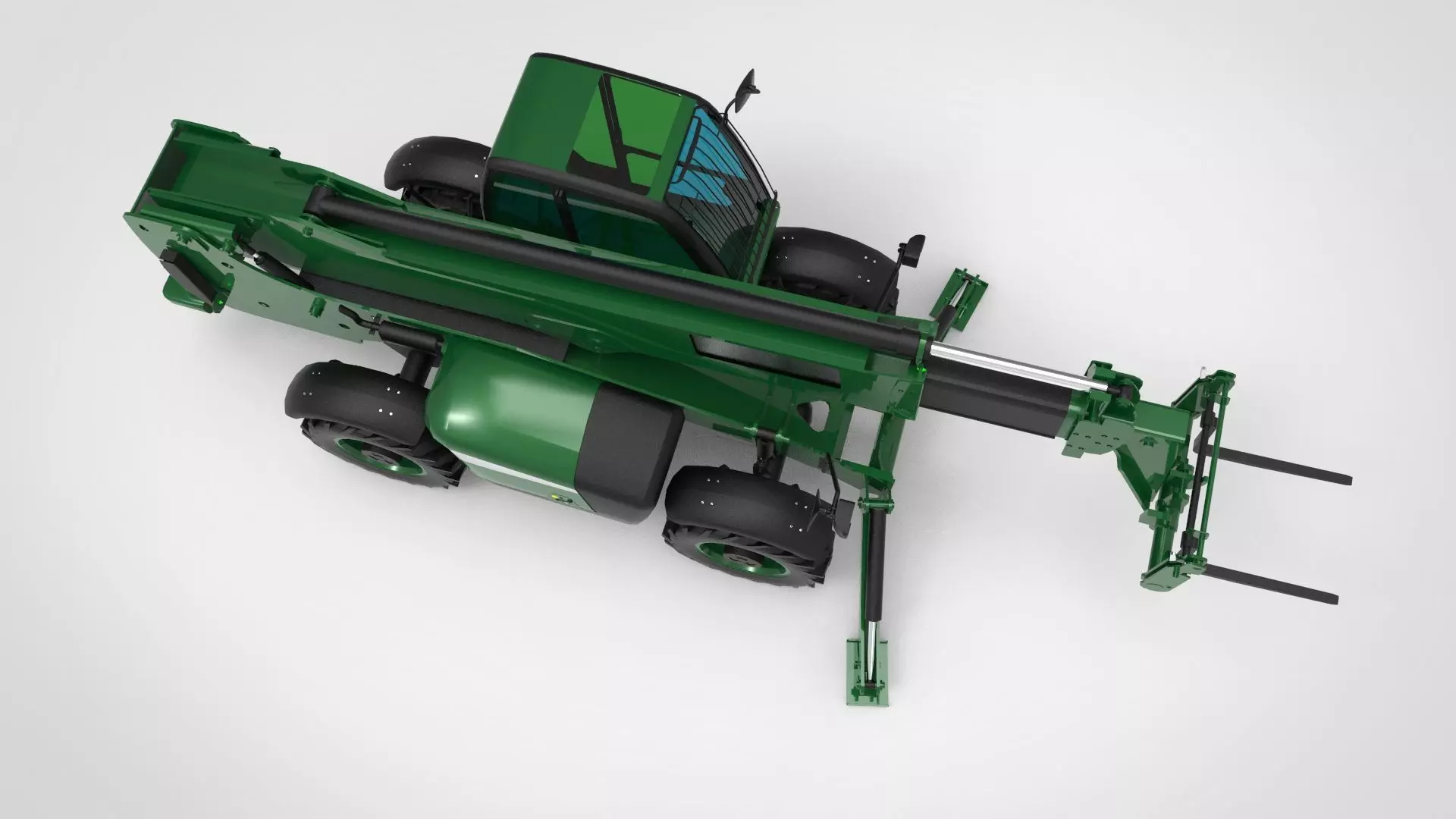 Telehandler forklift 3D model_0