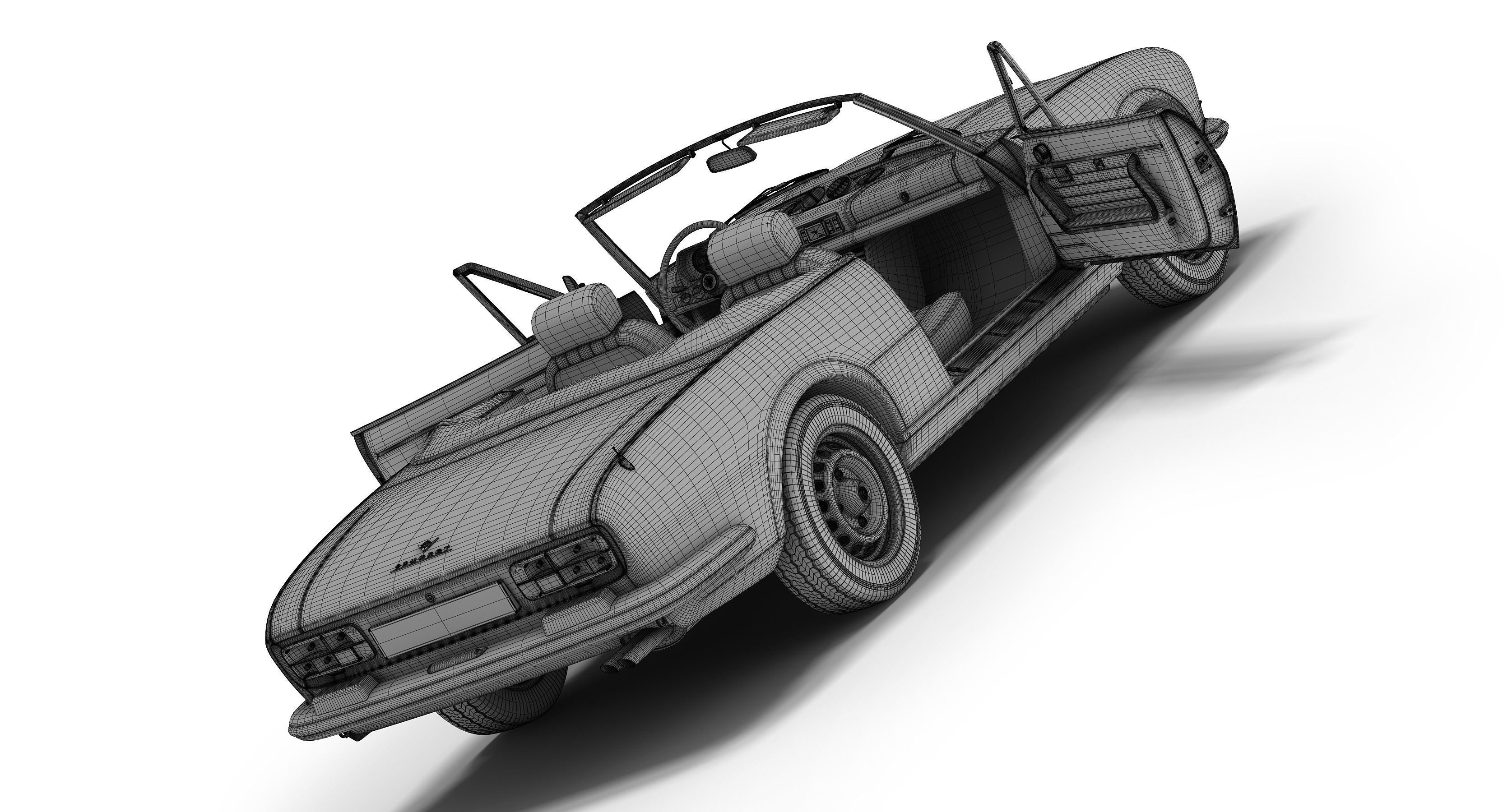 Peugeot 504 Cabriolet 3D model_5