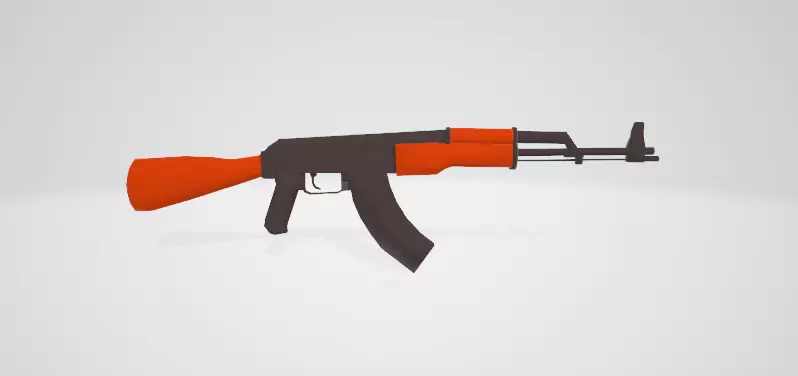 AK-47 Low Poly Free 3D model