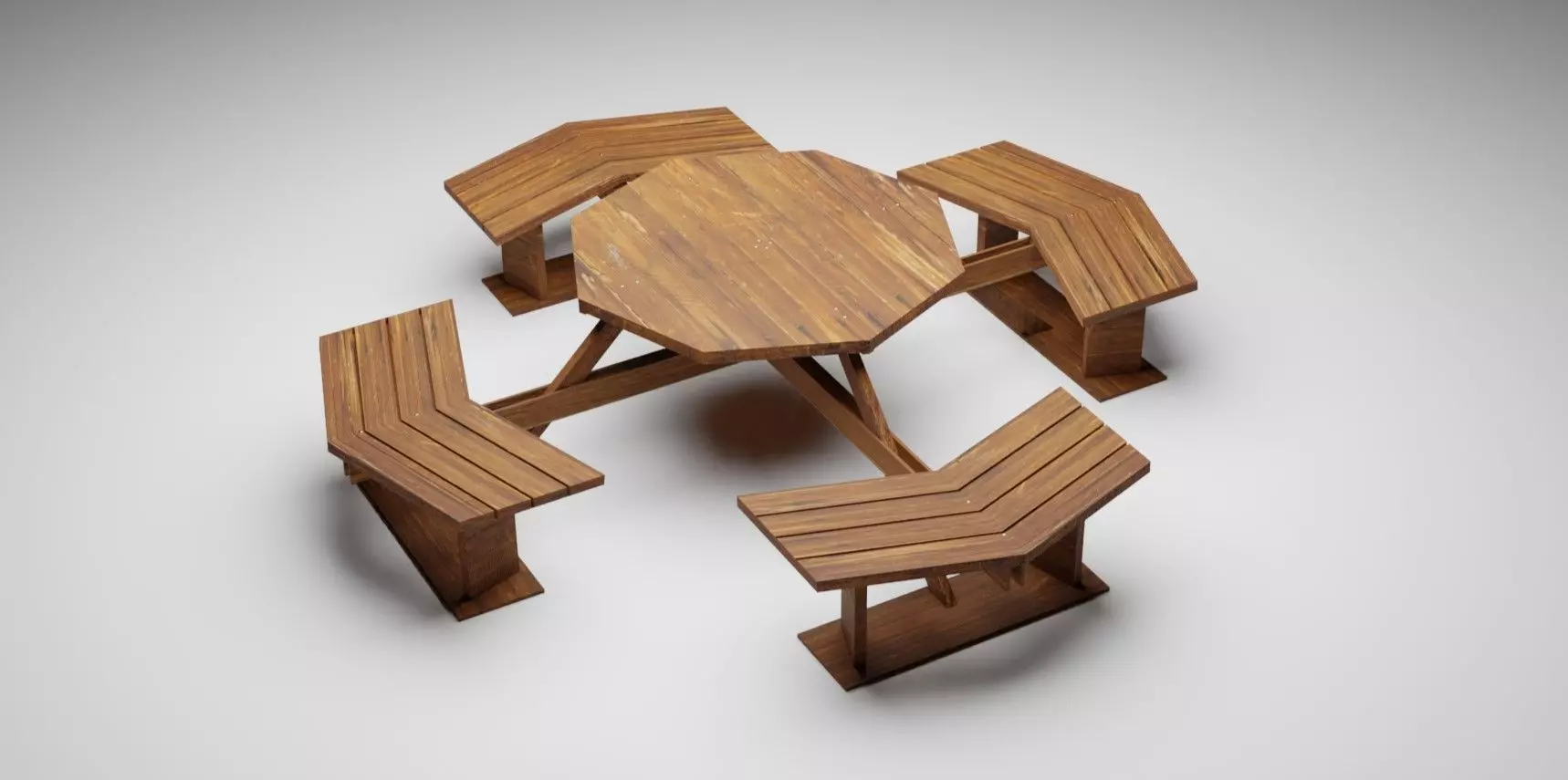 High poly outside table 3D model_0