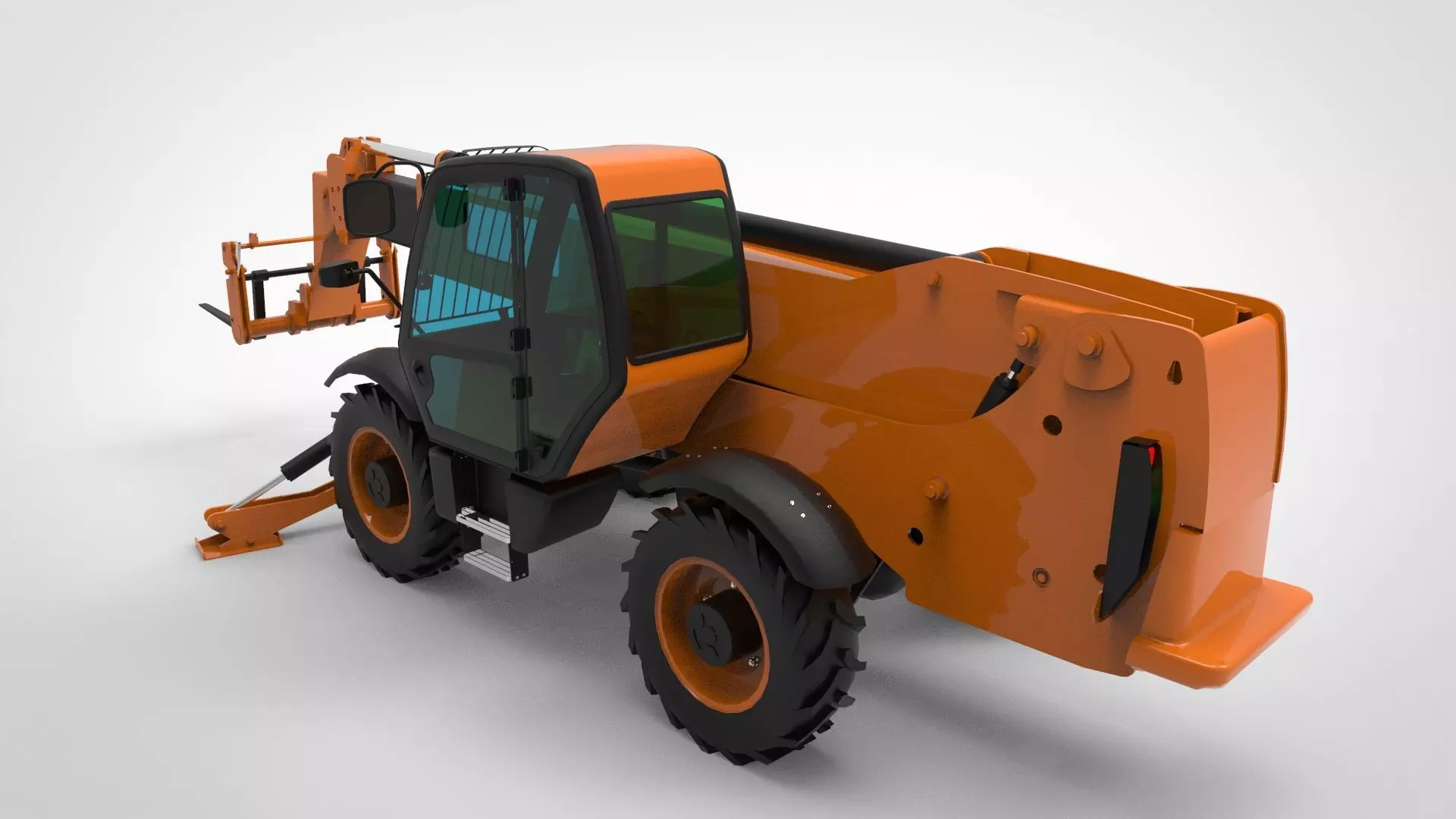 Telehandler forklift 3D model_0