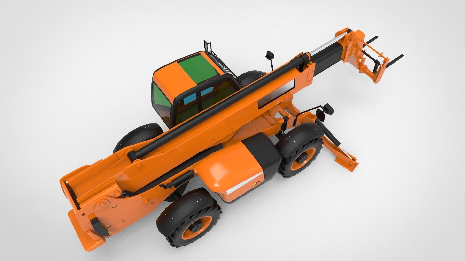 Telehandler forklift 3D model_2